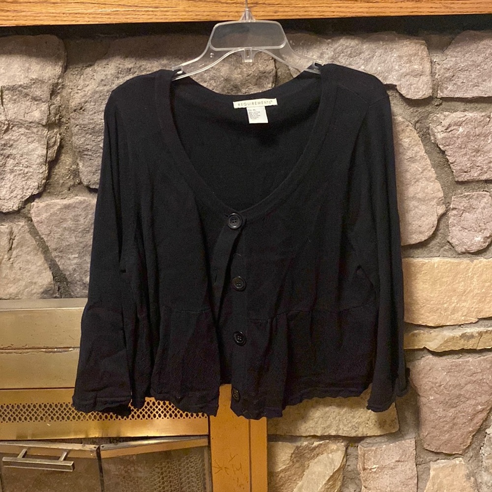 Requirements Black Button Up Cardigan. Size XL